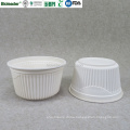 Biodegradable corn starch plastic bowl and lid